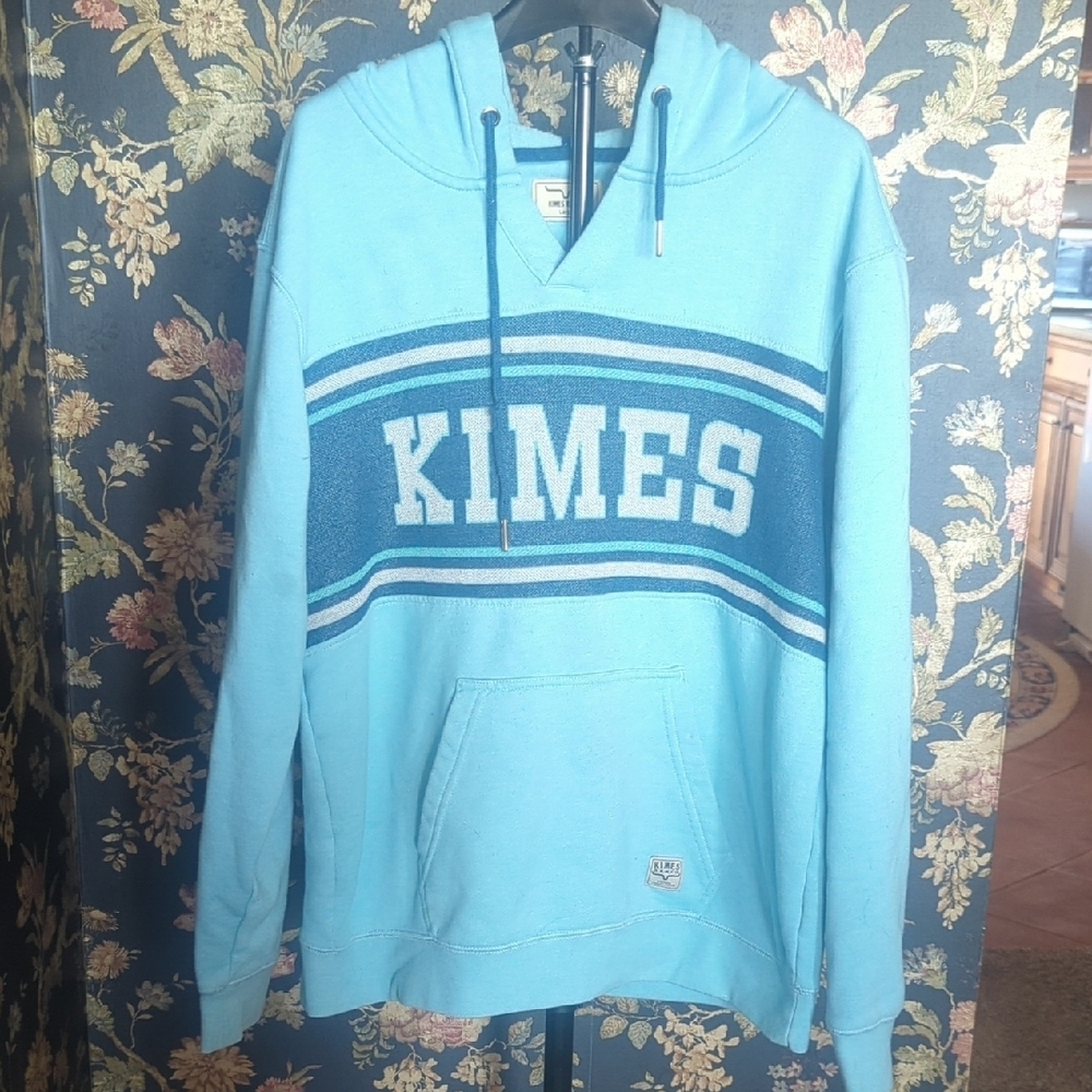 Kimes Ranch Blue Color Block Hooded Sweashirt Size Women's Large